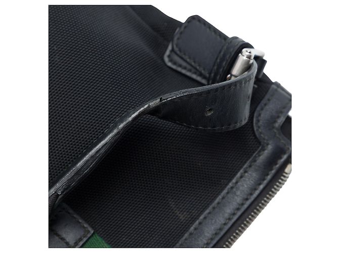 Borsa Messenger Gucci Black GG Techno Canvas Web Nero - vista 6