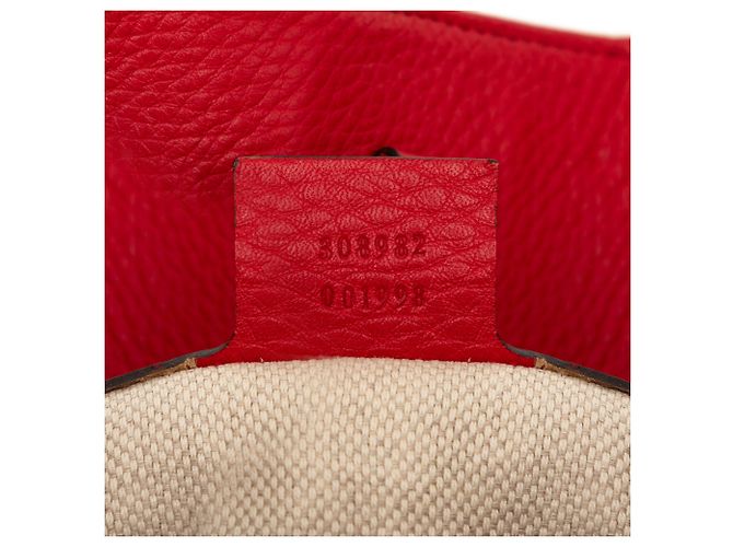 Gucci Soho Chain Tote aus rotem Kalbsleder, Medium - Ansicht 6