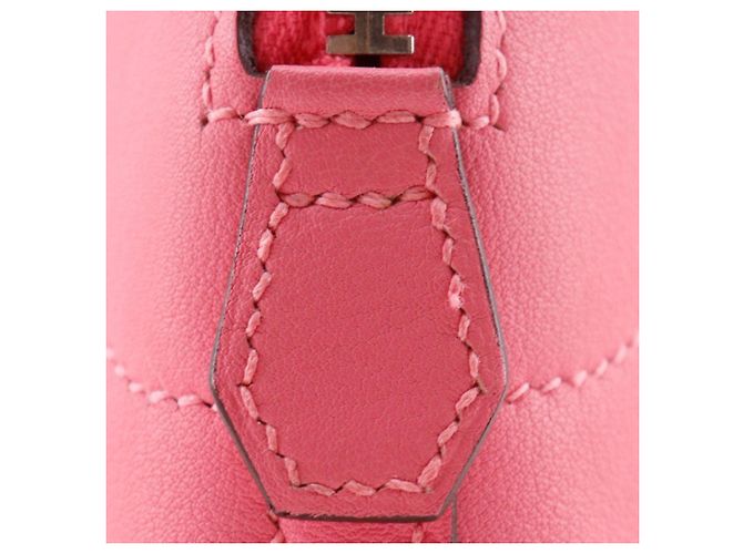 Hermès Bolide 27 in pelle Swift rosa - vista 10