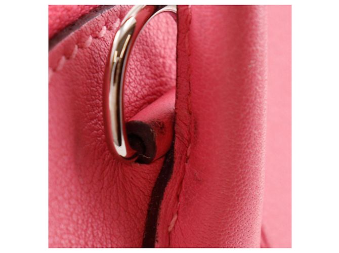Hermès Bolide 27 in pelle Swift rosa - vista 13