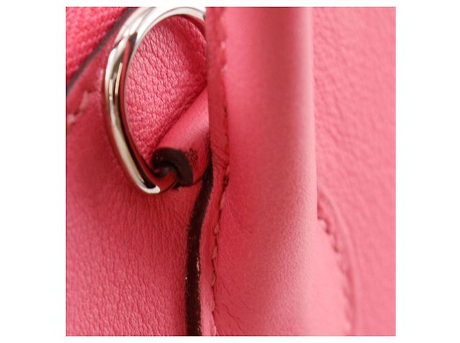 Hermès Bolide 27 in pelle Swift rosa - vista 14