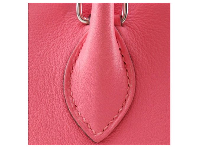 Hermès Bolide 27 in pelle Swift rosa - vista 15
