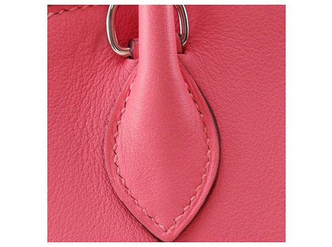Hermès Bolide 27 in pelle Swift rosa - vista 16