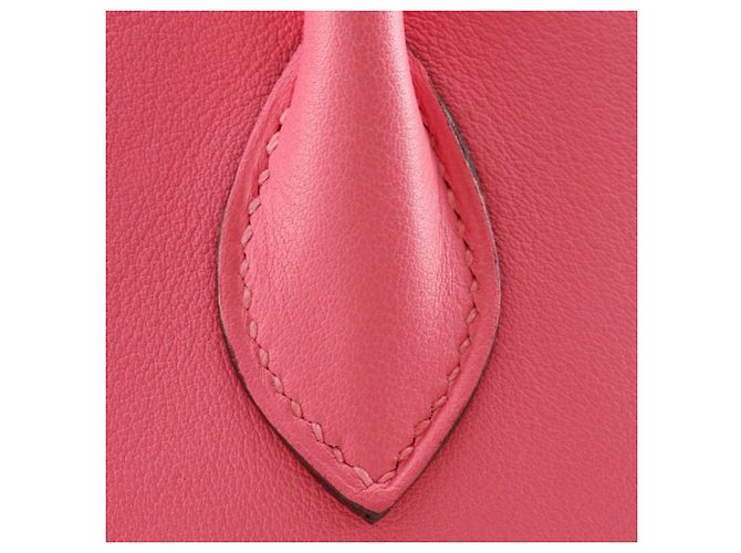 Hermès Bolide 27 in pelle Swift rosa - vista 17