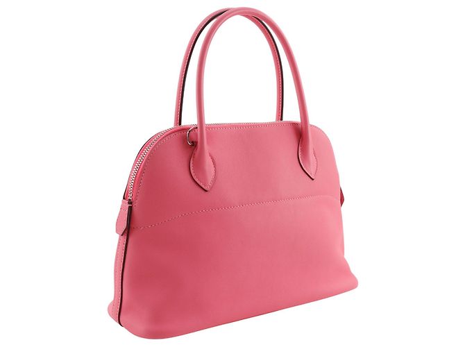 Hermès Bolide 27 in pelle Swift rosa - vista 2