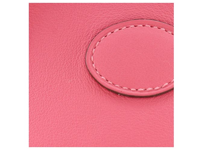Hermès Bolide 27 in pelle Swift rosa - vista 5