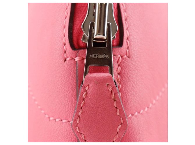 Hermès Bolide 27 in pelle Swift rosa - vista 8