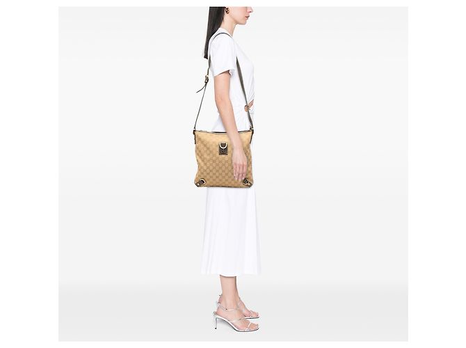 Gucci Beige GG Canvas Abbey D Ring Crossbody - vista 6