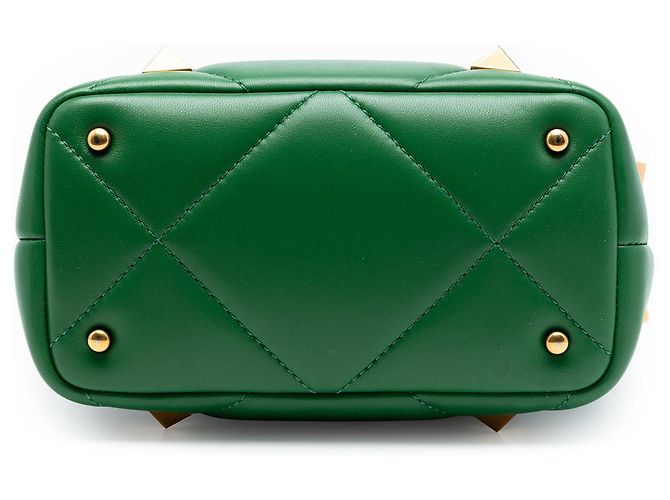 Borsa Valentino Green Small Nappa Roman Stud The Handle Verde - vista 3