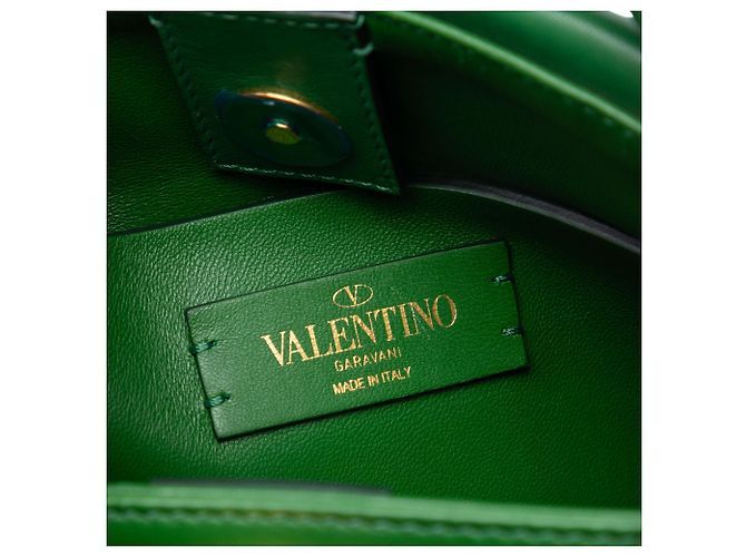 Borsa Valentino Green Small Nappa Roman Stud The Handle Verde - vista 5