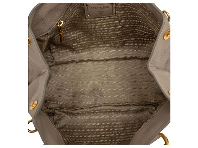 Tote convertibile aperto in Vitello Daino marrone Prada Taupe - vista 4