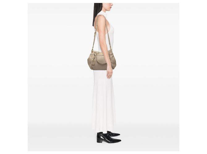 Tote convertibile aperto in Vitello Daino marrone Prada Taupe - vista 6