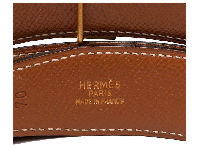 Cintura reversibile Hermès Constance H in Box Calf nero e Courchevel - vista 5