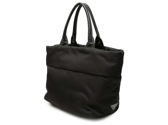 Borsa Satchel Reversibile in Tessuto Marrone Prada Marrone scuro - vista 2