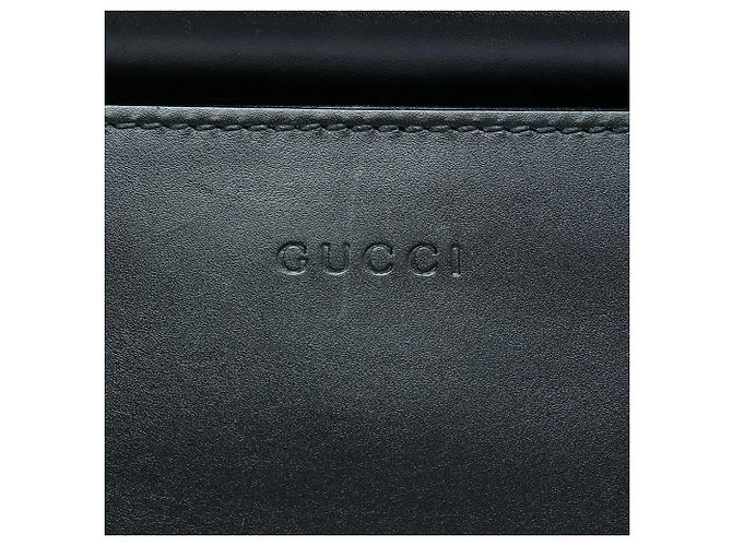 Bamboo Borsa Nymphaea in pelle di vitello nera e bambù con web Gucci, piccola Nero - vista 6