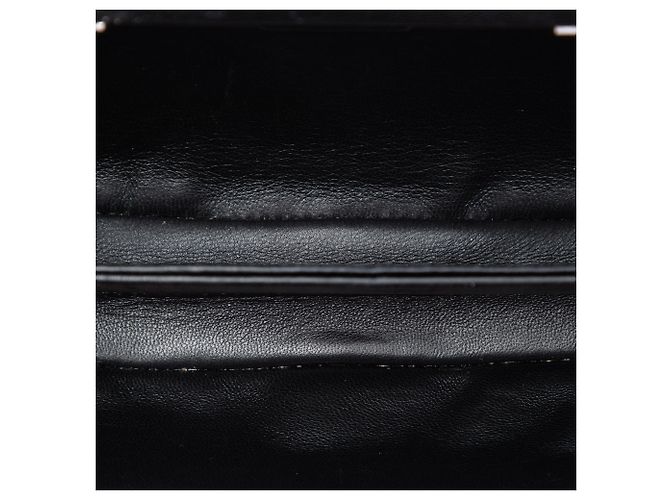 Clutch in pelle Prada Black Universal Studios Leather Thunder Frankenstein con catena Nero - vista 4