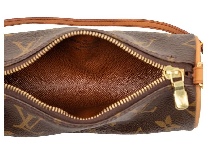 Louis Vuitton Brown Monogram Papillon Pochette Marrone - vista 4
