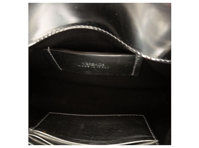 Borsa a tracolla La Medusa Biggie in pelle di vitello metallizzata argento Versace - Ansicht 4