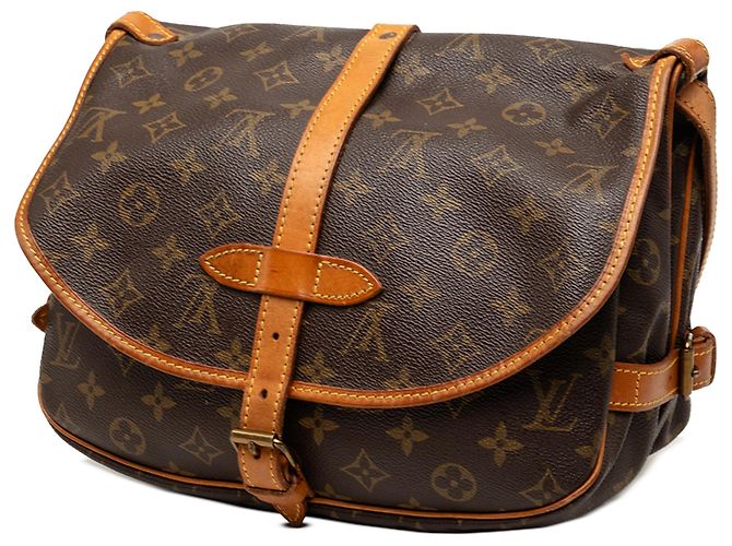 Louis Vuitton Marrone Monogram Saumur 25 - vista 2
