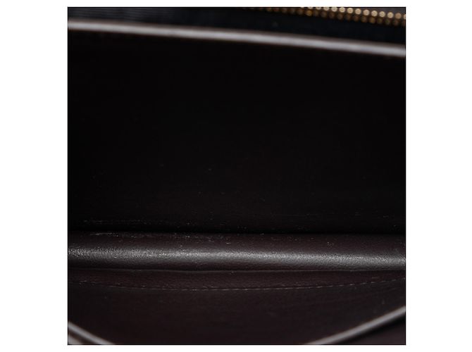 Borsa Saint Laurent Cassandra con chiusura monogramma in scamosciato marrone e pelle di vitello Cachi - vista 4