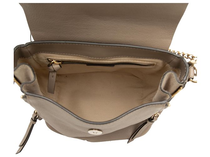 Zaino Faye piccolo in pelle di vitello e scamosciato marrone Chloé Taupe - vista 4