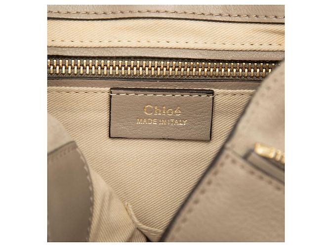 Zaino Faye piccolo in pelle di vitello e scamosciato marrone Chloé Taupe - vista 5