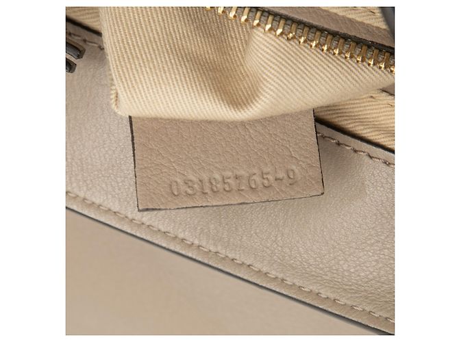 Zaino Faye piccolo in pelle di vitello e scamosciato marrone Chloé Taupe - vista 6