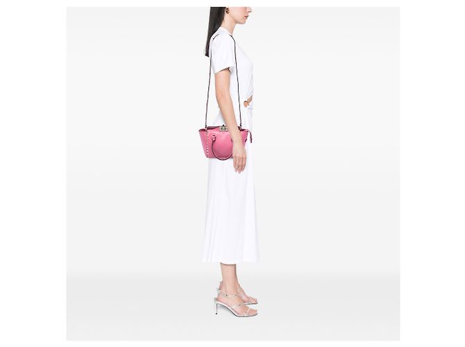 Valentino Pink Mini Leder Rockstud Double Handle Tote - Ansicht 6