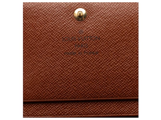 Cartera Louis Vuitton Porte Monnaie Tresor Marrón Monogram Castaño - vista 6