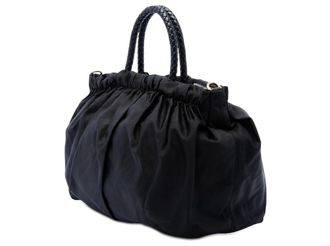 Bow Borsa Prada Black Tessuto con fiocco - vista 2