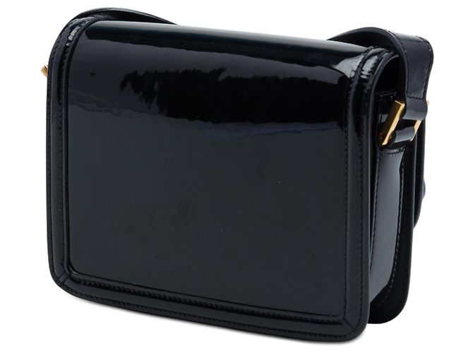 Borsa Solferino in vernice nera Small di Saint Laurent nella scatola Nero - vista 2