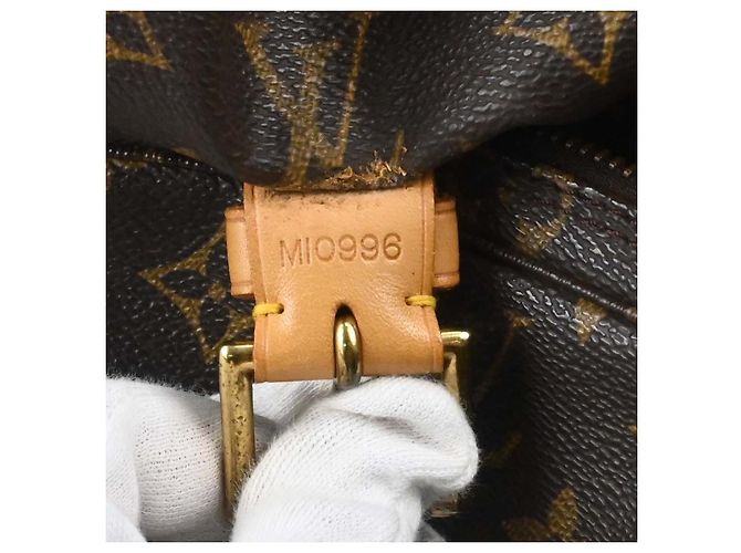 Louis Vuitton Vintage Montsouris Monogram Canvas GM Marrone - vista 5