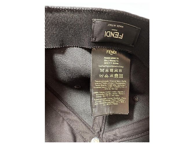 Fendi Roma Cap mit besticktem Logo - Schwarz - Ansicht 11