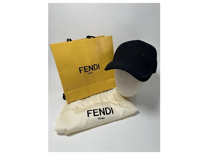 Fendi Roma Cap mit besticktem Logo - Schwarz - Ansicht 2