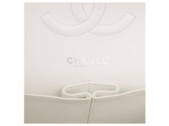 Chanel Timeless - Classic Double Flap Quilted Patent Small Giallo - vista 6