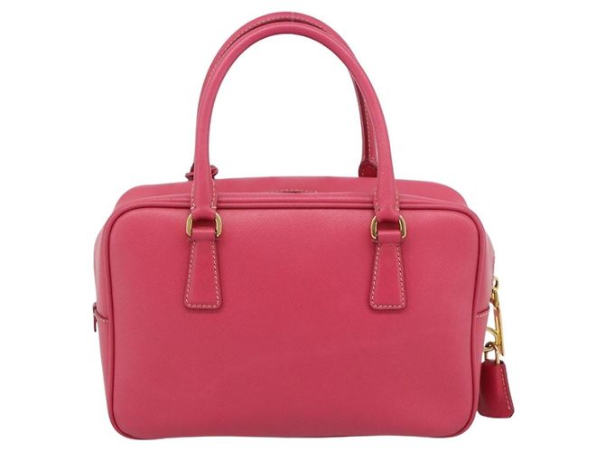Prada Bauletto in pelle Saffiano Small Rosa - vista 2