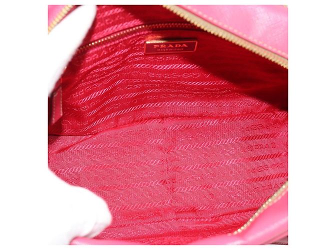 Prada Bauletto in pelle Saffiano Small Rosa - vista 5