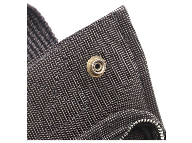 Hermès Zaino Hermes Aline Ad PM Nylon Canvas Grigio - vista 8