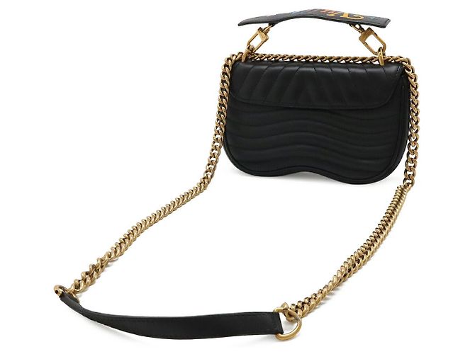 Borsa Louis Vuitton New Wave Chain PM in pelle Nero - vista 2