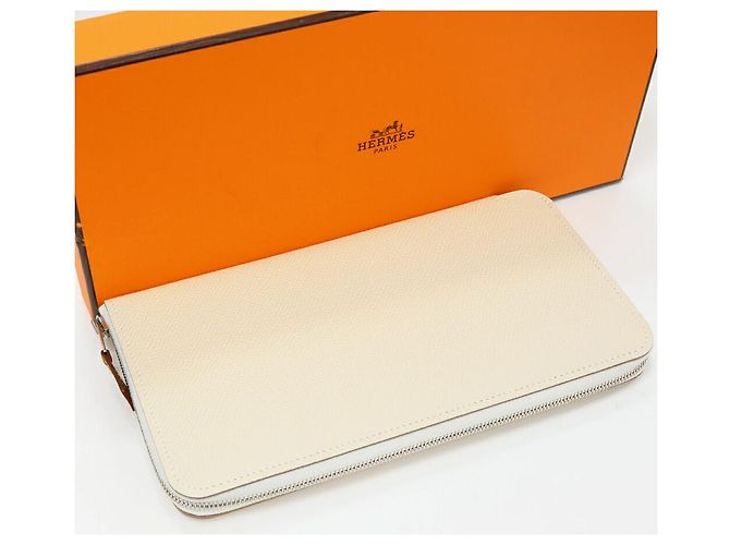 Hermès Portafoglio lungo Hermes Azap in pelle Epsom e seta Rosso - vista 2
