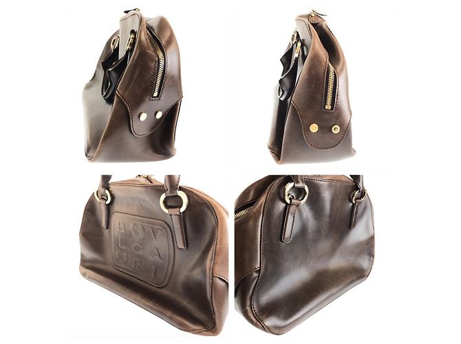Bulgari Borsa 2WAY in pelle Bvlgari Leoni Marrone - vista 5
