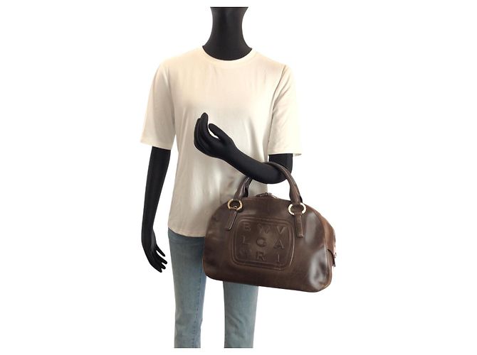 Bulgari Borsa 2WAY in pelle Bvlgari Leoni Marrone - vista 7