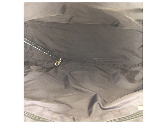Borsa Tote Chanel Vintage in nylon/pelle Nero - vista 9