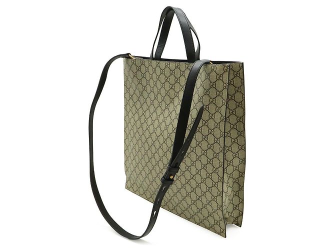 Gucci GG Supreme Tiger 2WAY Tote Tasche Braun Beige - Ansicht 2