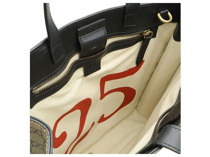 Gucci GG Supreme Tiger 2WAY Tote Tasche Braun Beige - Ansicht 5