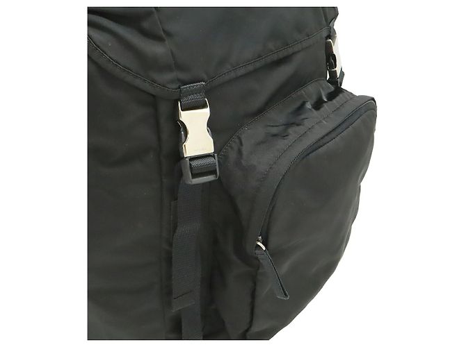 Mochila Prada Nylon Logo Triangle Negro - vista 8