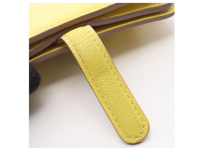 Tarjetero Dogon de piel Hermès Amarillo - vista 3