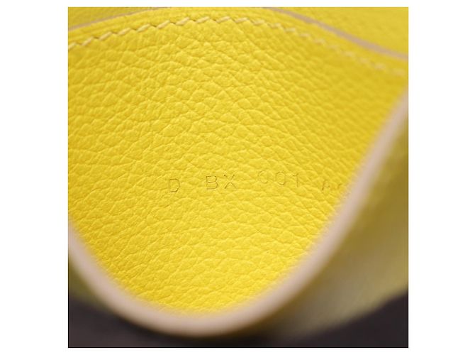 Tarjetero Dogon de piel Hermès Amarillo - vista 5