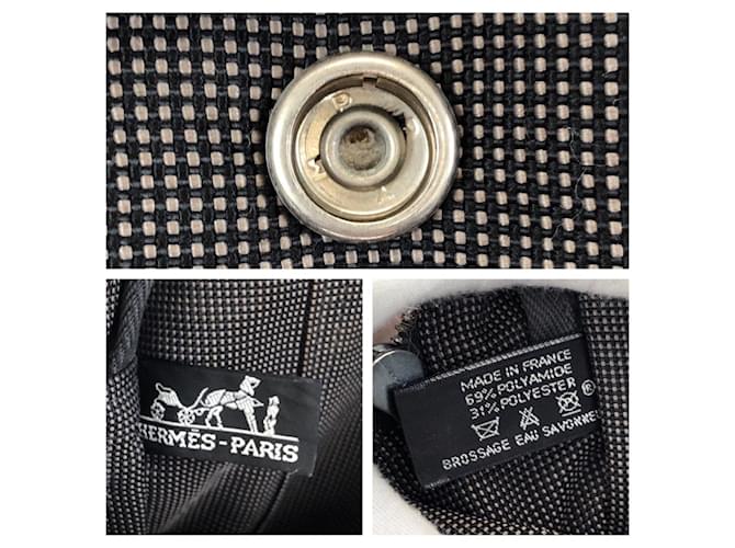 Hermès Hermes Herline MM Tote Bag Polyamid/Polyester Grau - Ansicht 4