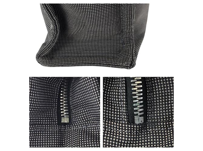 Hermès Hermes Herline MM Tote Bag Polyamid/Polyester Grau - Ansicht 5